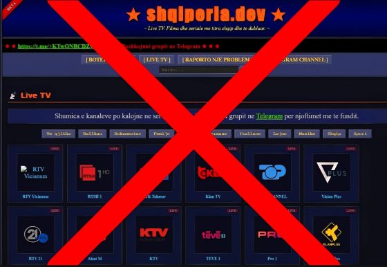 AMA raporton platformën e paligjshme shqiperia.dev, Cloudflare e bllokon menjëherë